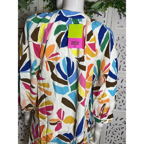 NWT Tabitha Brown x Target Women's Botanical Colorful Cover Up Tunic Size Small - Picture 8 of 13